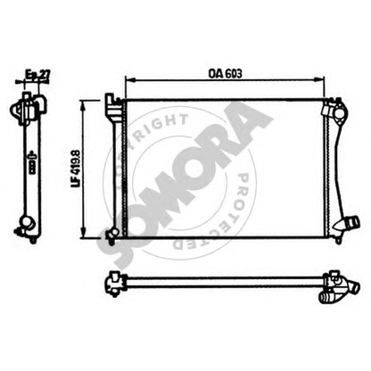 Photo Radiator, engine cooling SOMORA 052145