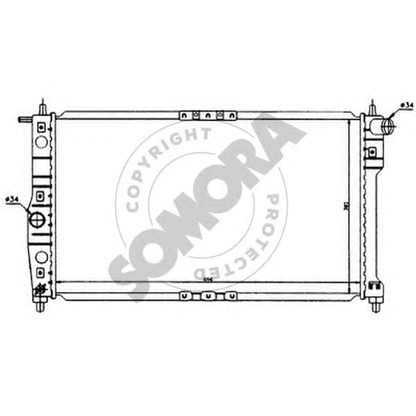 Фото Радиатор, охлаждение двигателя SOMORA 062140