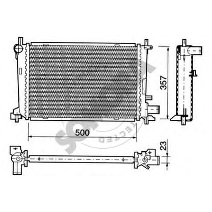 Foto Radiador, refrigeración del motor SOMORA 092342