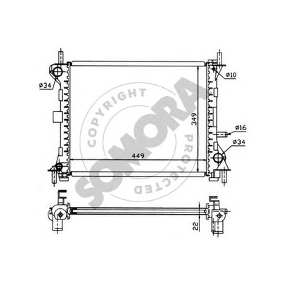 Photo Radiateur, refroidissement du moteur SOMORA 093440