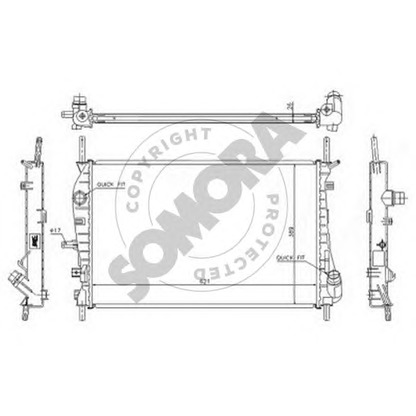 Foto Radiador, refrigeración del motor SOMORA 095242