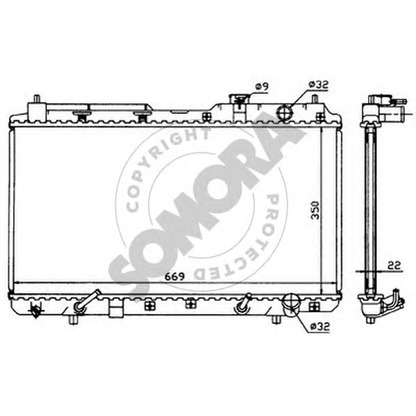 Foto Radiador, refrigeración del motor SOMORA 127041