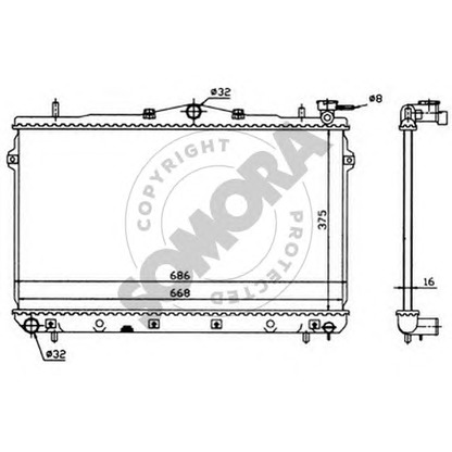 Photo Radiator, engine cooling SOMORA 132040