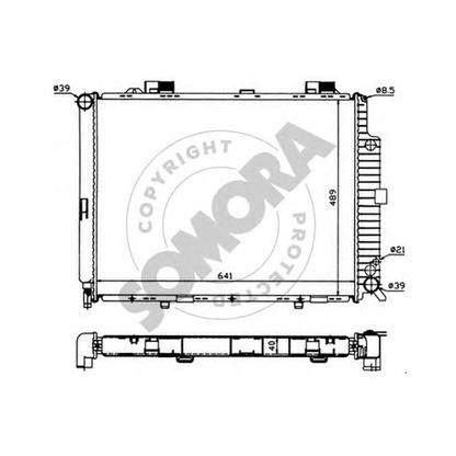 Foto Radiador, refrigeración del motor SOMORA 170646