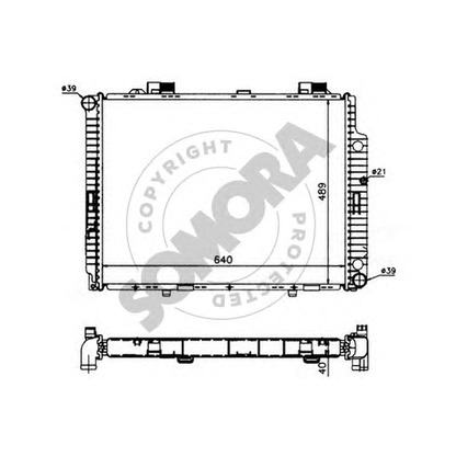 Фото Радиатор, охлаждение двигателя SOMORA 170647