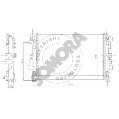 Photo Radiator, engine cooling SOMORA 173140