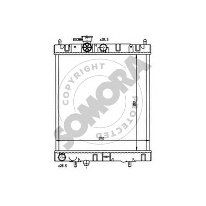 Фото Радиатор, охлаждение двигателя SOMORA 190840