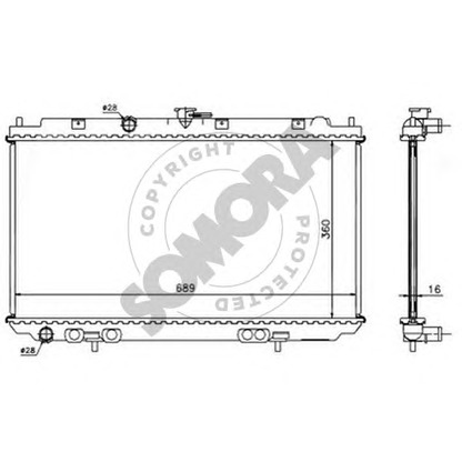 Photo Radiateur, refroidissement du moteur SOMORA 193440