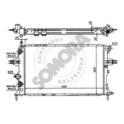 Photo Radiateur, refroidissement du moteur SOMORA 211742