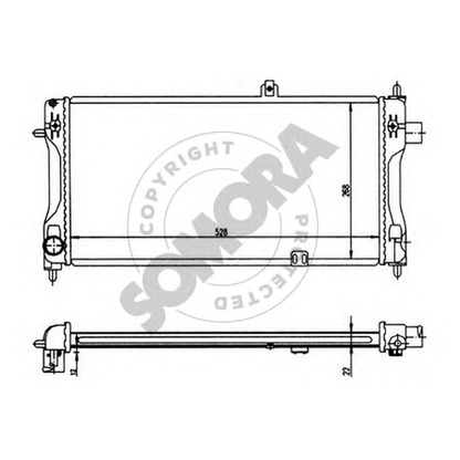 Photo Radiator, engine cooling SOMORA 212141