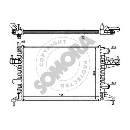 Photo Radiateur, refroidissement du moteur SOMORA 212540