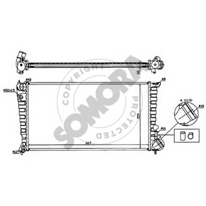 Photo Radiator, engine cooling SOMORA 220642