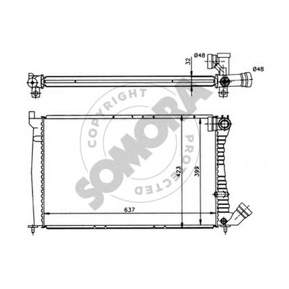 Photo Radiator, engine cooling SOMORA 223241