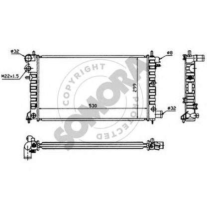 Photo Radiator, engine cooling SOMORA 224142