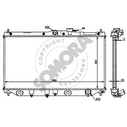 Photo Radiateur, refroidissement du moteur SOMORA 261040