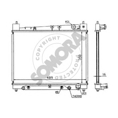 Photo Radiateur, refroidissement du moteur SOMORA 310142