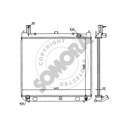 Photo Radiator, engine cooling SOMORA 319040