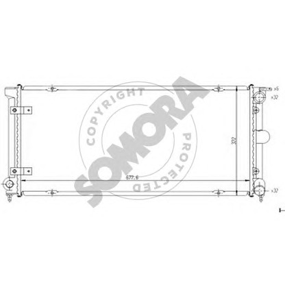 Foto Radiatore, Raffreddamento motore SOMORA 350543