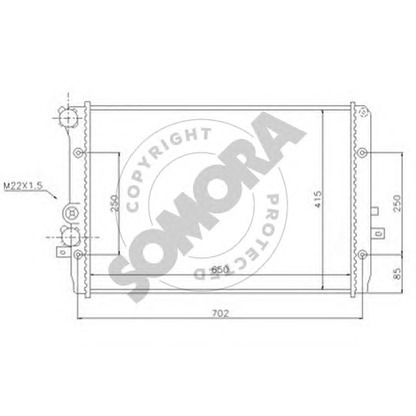 Photo Radiator, engine cooling SOMORA 350940B