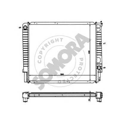 Foto Radiador, refrigeración del motor SOMORA 362140