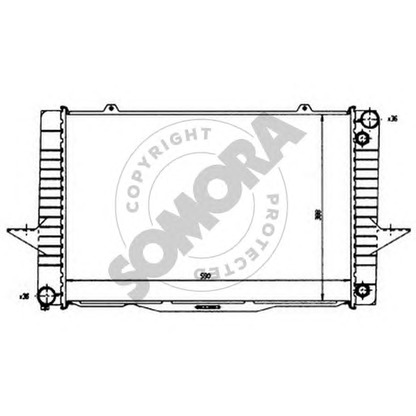 Foto Radiador, refrigeración del motor SOMORA 363042