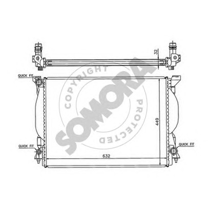 Foto Radiador, refrigeración del motor SOMORA 021540F