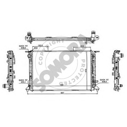 Foto Radiatore, Raffreddamento motore SOMORA 021740C