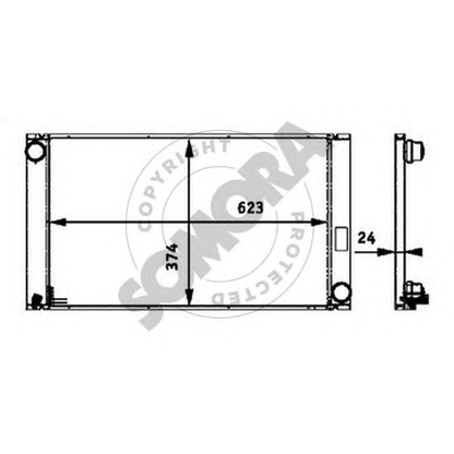 Фото Радиатор, охлаждение двигателя SOMORA 041340D