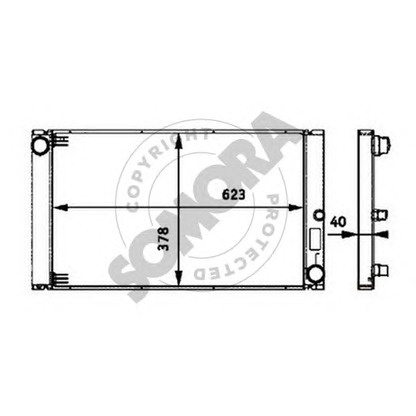 Foto Radiador, refrigeración del motor SOMORA 041340F