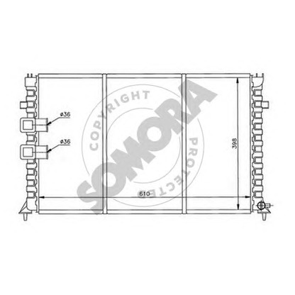 Foto Radiador, refrigeración del motor SOMORA 052240B