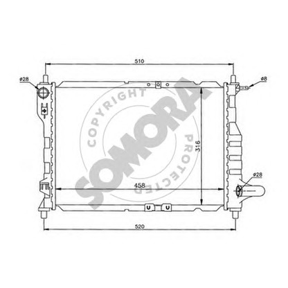 Photo Radiator, engine cooling SOMORA 060240