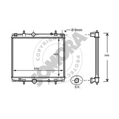 Photo Radiateur, refroidissement du moteur SOMORA 085140