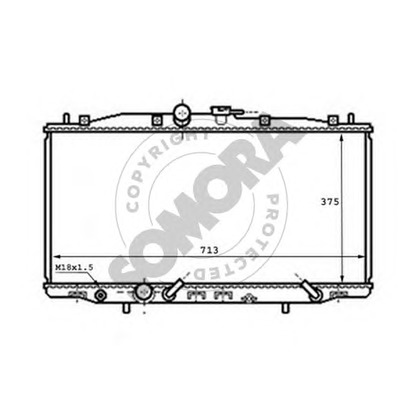 Photo Radiator, engine cooling SOMORA 122740B