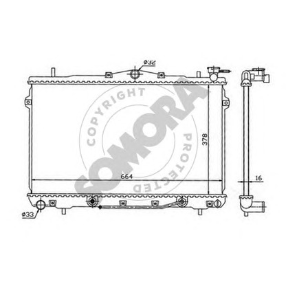 Фото Радиатор, охлаждение двигателя SOMORA 132040A