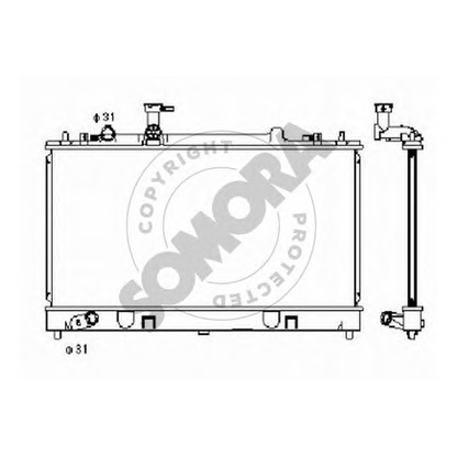 Foto Radiador, refrigeración del motor SOMORA 161140A