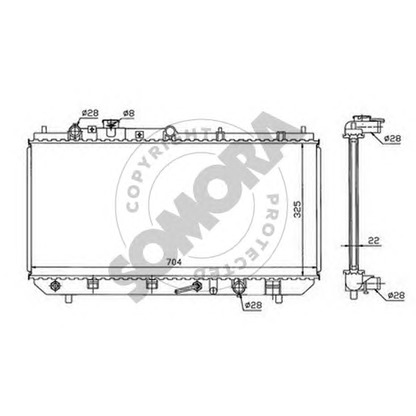 Photo Radiateur, refroidissement du moteur SOMORA 162640C