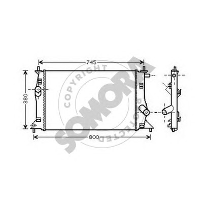 Photo Radiator, engine cooling SOMORA 169040