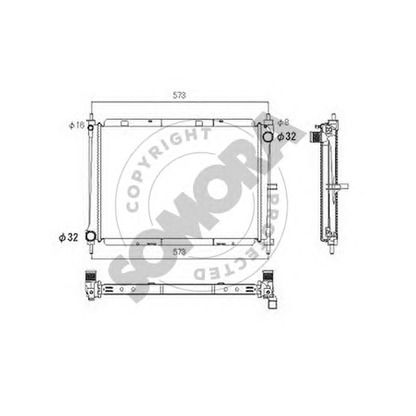 Photo Radiateur, refroidissement du moteur SOMORA 191040D