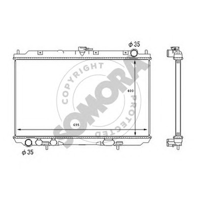 Photo Radiator, engine cooling SOMORA 193440E