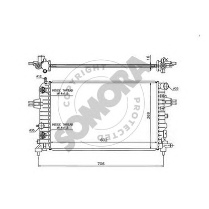 Foto Radiador, refrigeración del motor SOMORA 211740L