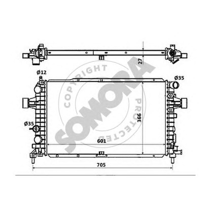 Foto Radiador, refrigeración del motor SOMORA 211840E