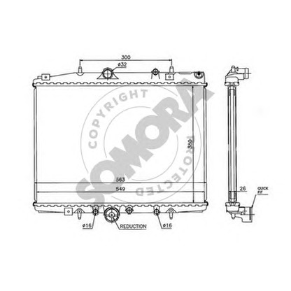 Foto Radiador, refrigeración del motor SOMORA 223240N