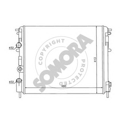 Photo Radiator, engine cooling SOMORA 240940F