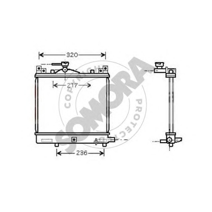 Foto Kühler, Motorkühlung SOMORA 307040