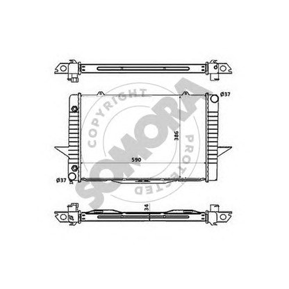 Foto Radiador, refrigeración del motor SOMORA 363240A