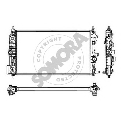 Photo Radiateur, refroidissement du moteur SOMORA 212040F