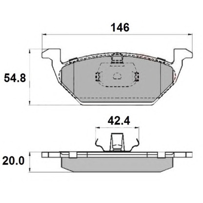 Photo Brake Pad Set, disc brake NATIONAL NP2006