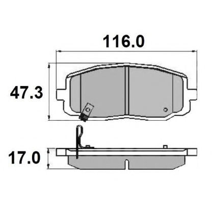 Photo Brake Pad Set, disc brake NATIONAL NP2097