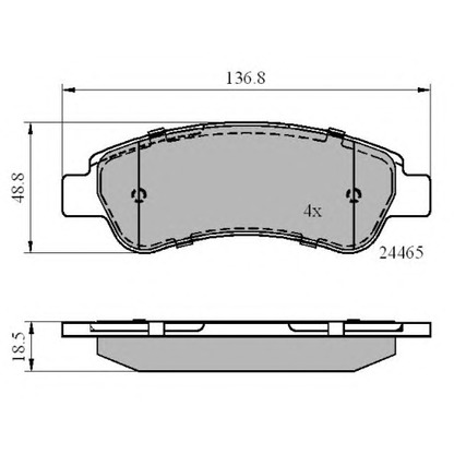 Photo Brake Pad Set, disc brake NATIONAL NP2502