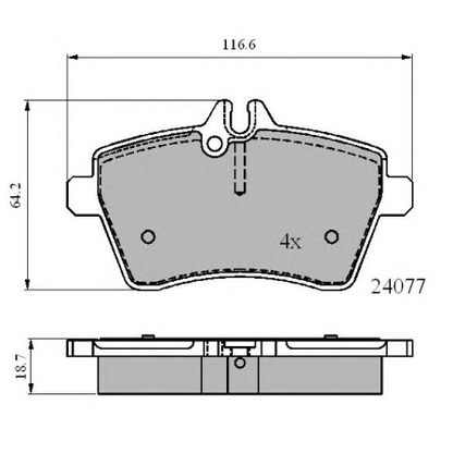 Photo Brake Pad Set, disc brake NATIONAL NP2512